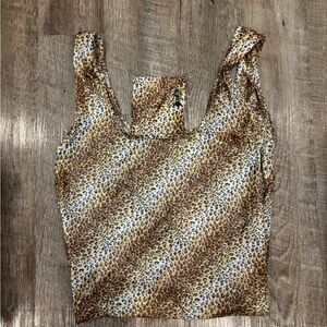 Leopard print reusable shopping bag